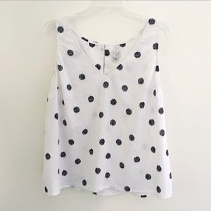 Polka dot sleeveless top